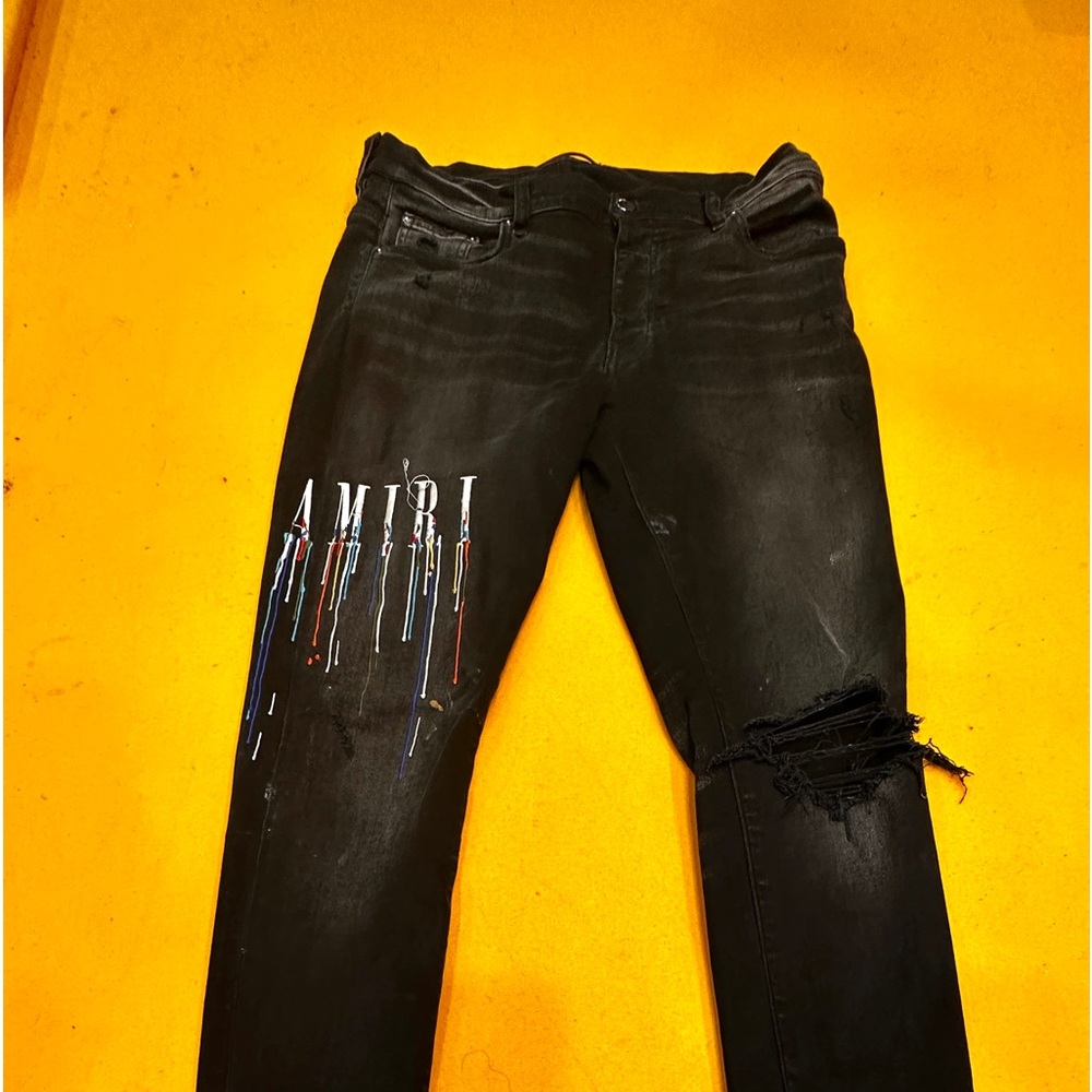 Amiri drip jeans